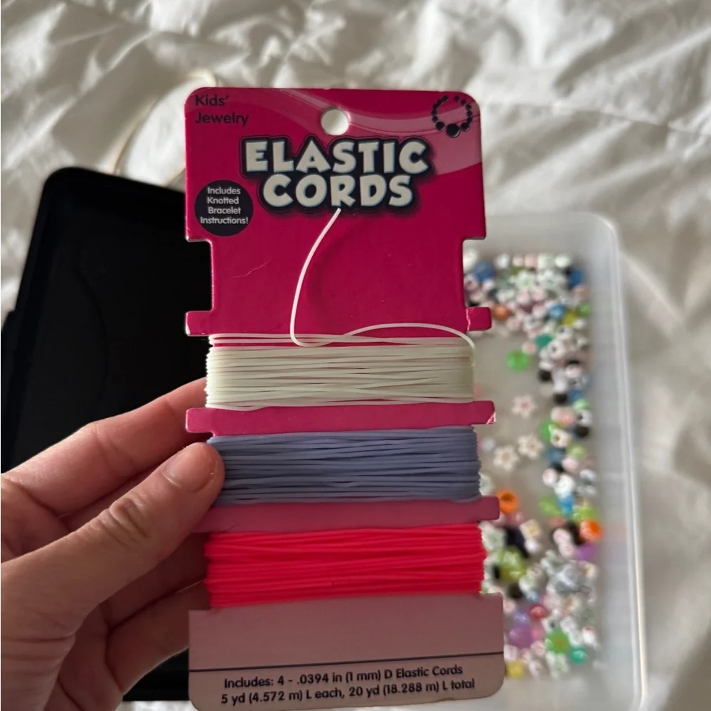 Bulk Alphabet & Shape Bead Lot with Elastic Cord - Friendship Bracelet Kit